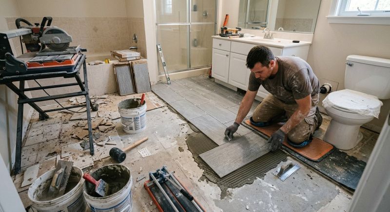 Bathroom Floor Replacement in Santa Rosa, CA